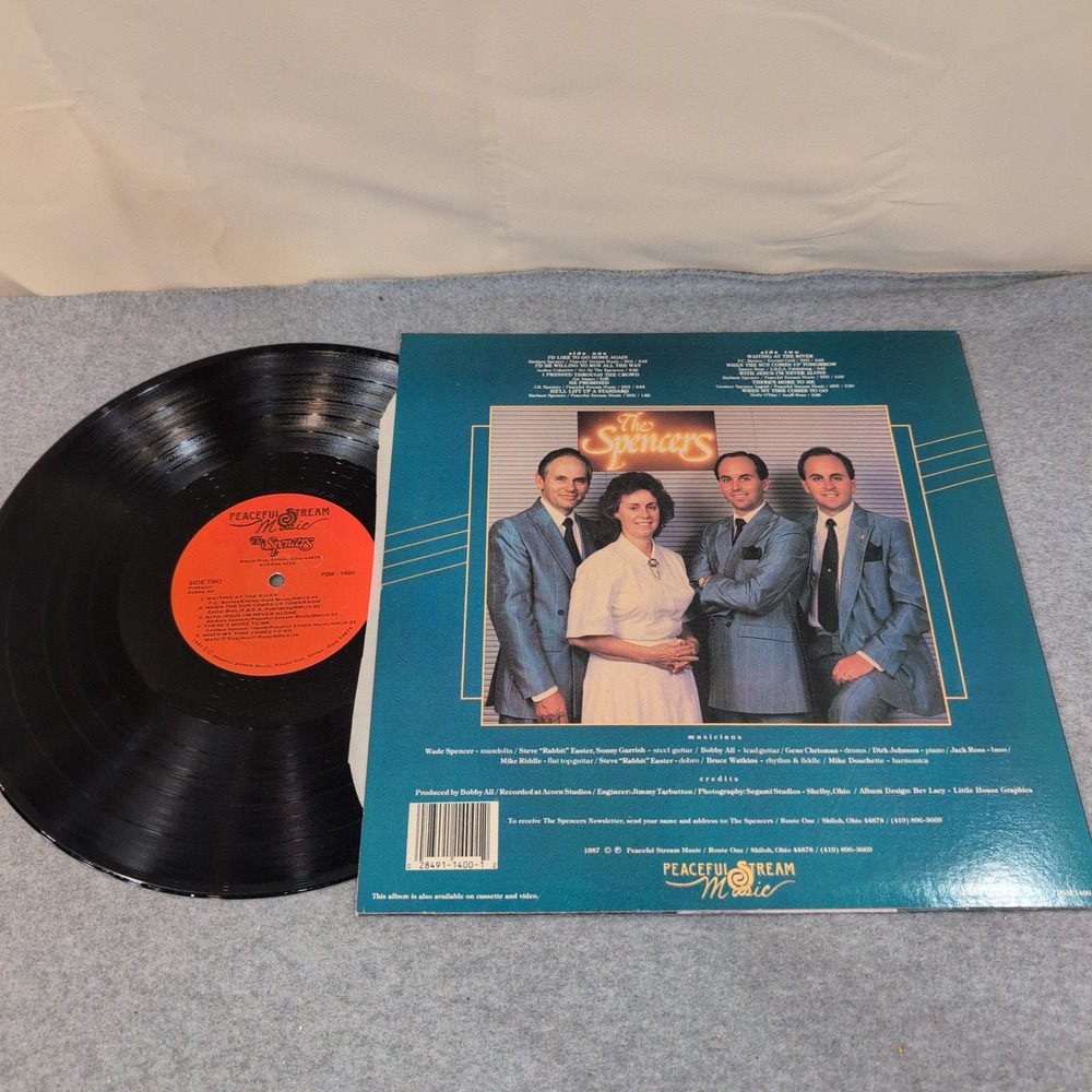 The Spencers I'd Like To Go Home Again Vinyl LP Southern Gospel 1987 PSM-1400 - Picture 2 of 2